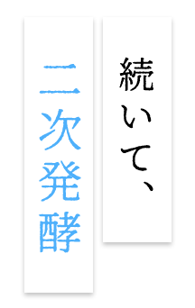 続いて、二次発酵